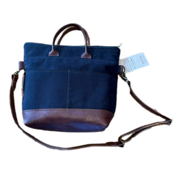 R. Riveter Handbags - R. Riveter Otto Style 525- Black Canvas with Brown Leather